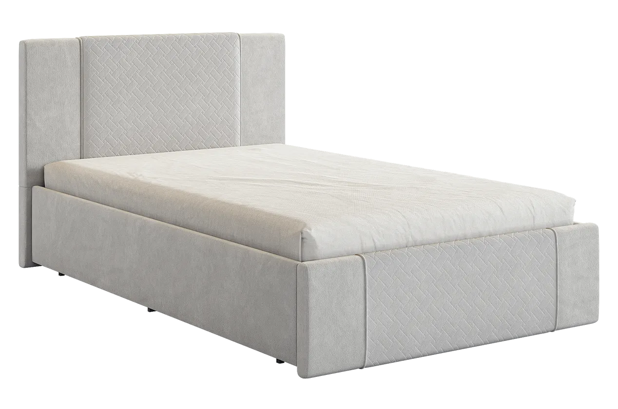 Кровать с основанием Хлоя 120х200 см галька (велюр) в Нижневартовске - nizhnevartovsk.mebel-tymen.ru | фото