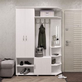 Прихожая Домино рамух белый в Нижневартовске - nizhnevartovsk.mebel-tymen.ru | фото