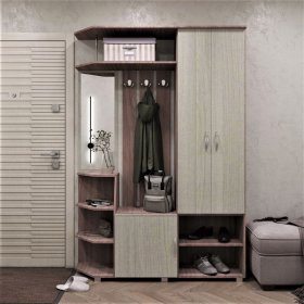 Прихожая Домино ясень шимо в Нижневартовске - nizhnevartovsk.mebel-tymen.ru | фото