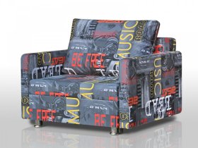 Кресло-кровать Реал 80 с подлокотниками мьюзик в Нижневартовске - nizhnevartovsk.mebel-tymen.ru | фото