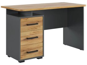 Стол компьютерный 1200 Лайт-2 графит/дуб крафт золотой в Нижневартовске - nizhnevartovsk.mebel-tymen.ru | фото