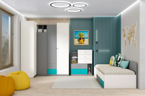 Детская Клео ОК-3, графит, миндаль, океан Диал в Нижневартовске - nizhnevartovsk.mebel-tymen.ru | фото