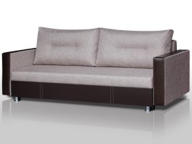 Диван Комфорт с прямыми подлокотниками кемел/кожзам в Нижневартовске - nizhnevartovsk.mebel-tymen.ru | фото