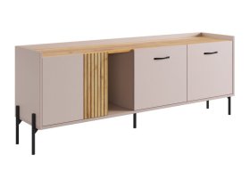 Тумба 2 Доминика кашемир/дуб крафт золотой в Нижневартовске - nizhnevartovsk.mebel-tymen.ru | фото