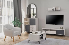 Гостиная Лион №2 Ясень анкор светлый/Графит Диал в Нижневартовске - nizhnevartovsk.mebel-tymen.ru | фото