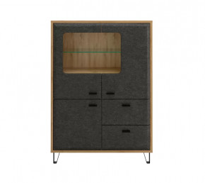 GRACE тумба KOM2W1D2S (Дуб наварра/Графит) в Нижневартовске - nizhnevartovsk.mebel-tymen.ru | фото