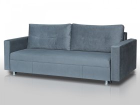 Диван Комфорт с прямыми подлокотниками серый в Нижневартовске - nizhnevartovsk.mebel-tymen.ru | фото