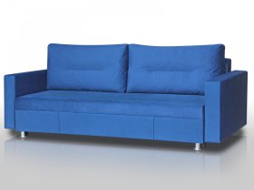 Диван Комфорт с прямыми подлокотниками синий в Нижневартовске - nizhnevartovsk.mebel-tymen.ru | фото