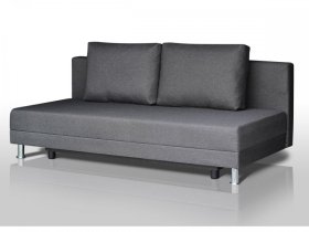 Диван Комфорт Лайт без подлокотников 2 подушки графит в Нижневартовске - nizhnevartovsk.mebel-tymen.ru | фото