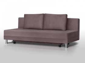 Диван Комфорт Лайт без подлокотников 2 подушки коричневый в Нижневартовске - nizhnevartovsk.mebel-tymen.ru | фото