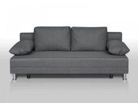 Диван Комфорт без подлокотников 4 подушки графит в Нижневартовске - nizhnevartovsk.mebel-tymen.ru | фото