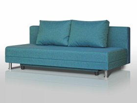 Диван Комфорт Лайт без подлокотников 2 подушки азур в Нижневартовске - nizhnevartovsk.mebel-tymen.ru | фото