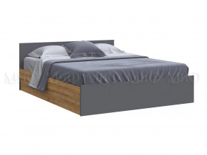 Кровать 1600 Басямиф, графит/дуб крафт в Нижневартовске - nizhnevartovsk.mebel-tymen.ru | фото