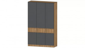 Ленора Шкаф 3х ств. Дуб вотан/Графит в Нижневартовске - nizhnevartovsk.mebel-tymen.ru | фото