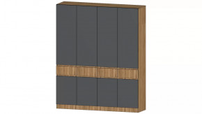 Ленора Шкаф 4х ств. Дуб вотан/Графит в Нижневартовске - nizhnevartovsk.mebel-tymen.ru | фото