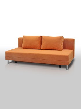 Диван Комфорт Лайт без подлокотников 2 подушки апельсин в Нижневартовске - nizhnevartovsk.mebel-tymen.ru | фото