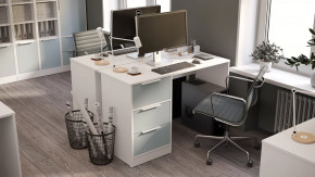 Набор мебели для офиса «Марли» №2 Белый, Серо-голубой в Нижневартовске - nizhnevartovsk.mebel-tymen.ru | фото