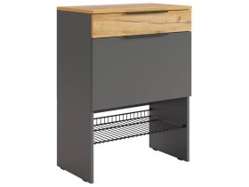 Обувница Баско графит/дуб крафт золотой в Нижневартовске - nizhnevartovsk.mebel-tymen.ru | фото