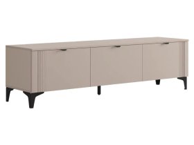 Тумба 2 Рич кашемир/фрапучино матовый/черный в Нижневартовске - nizhnevartovsk.mebel-tymen.ru | фото