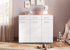 СИМБА Комод 3ящ, 3дв. (ш1200*г442*в985мм), Белый глянец в Нижневартовске - nizhnevartovsk.mebel-tymen.ru | фото