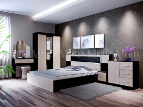 Спальный гарнитур Басямиф, дуб беленый/венге в Нижневартовске - nizhnevartovsk.mebel-tymen.ru | фото