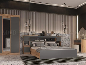 Спальный гарнитур Басямиф, графит/дуб крафт в Нижневартовске - nizhnevartovsk.mebel-tymen.ru | фото