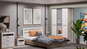 Спальня «Фьюжн» Дуб Делано, Белый глянец в Нижневартовске - nizhnevartovsk.mebel-tymen.ru | фото
