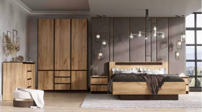 Спальня серия Бостон дуб вотан в Нижневартовске - nizhnevartovsk.mebel-tymen.ru | фото