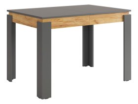 Стол обеденный раздвижной Гермес 2 графит/дуб крафт золотой в Нижневартовске - nizhnevartovsk.mebel-tymen.ru | фото