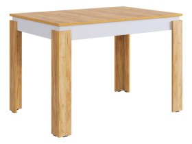 Стол обеденный раздвижной Гермес 2 дуб крафт золотой/белое дерево в Нижневартовске - nizhnevartovsk.mebel-tymen.ru | фото