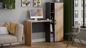 Стол письменный «Бейли» Графит Серый, Дуб Крафт золотой в Нижневартовске - nizhnevartovsk.mebel-tymen.ru | фото